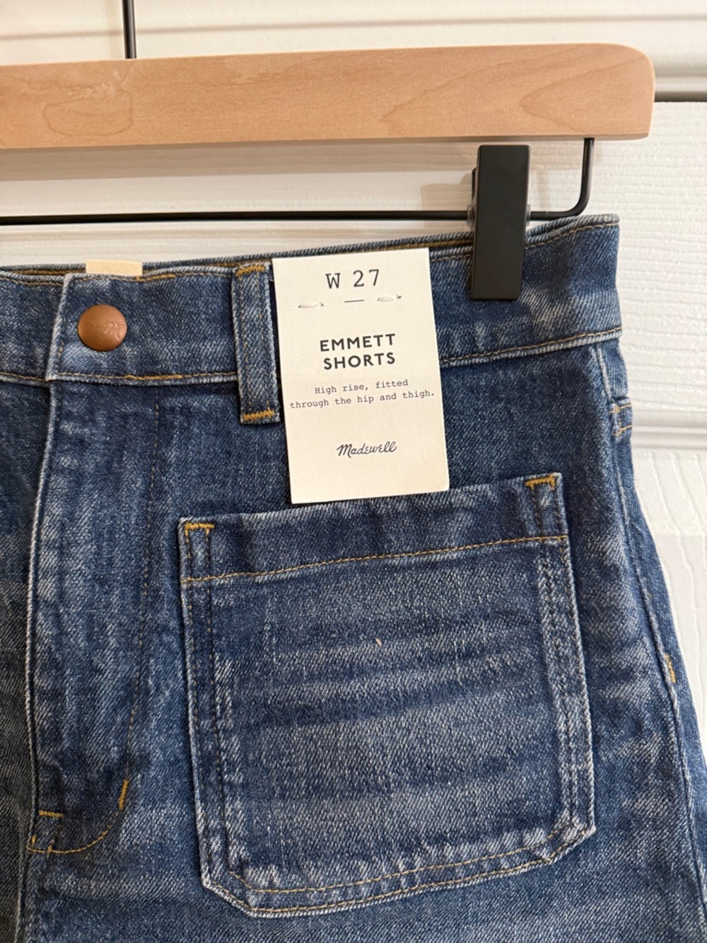 Madewell Emmett Denim Shorts- Blue - Picture 2 of 4